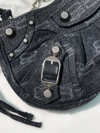 BALENCIAGA MINI LE CAGOLE, Denim