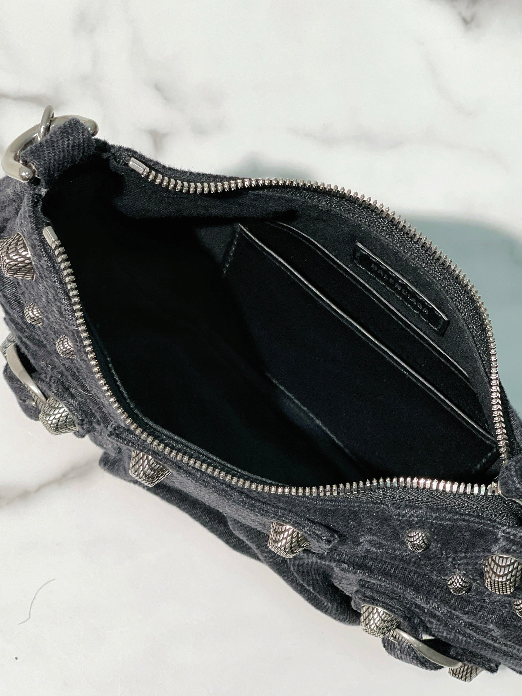 BALENCIAGA MINI LE CAGOLE, Denim