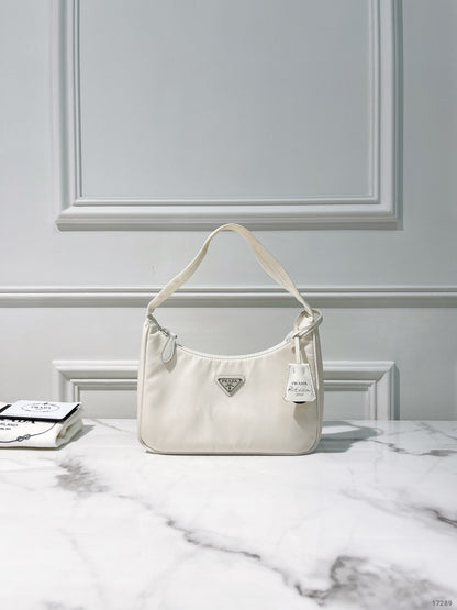 PRADA RE-EDITON 2000 HOBO, White/Silver