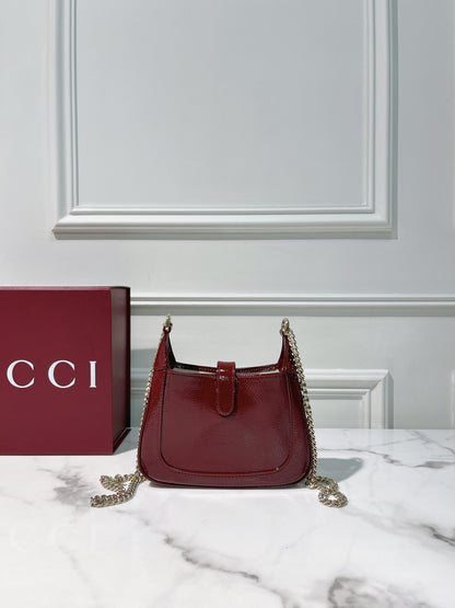 GUCCI JACKIE NOTTE MINI BAG, Red/Gold
