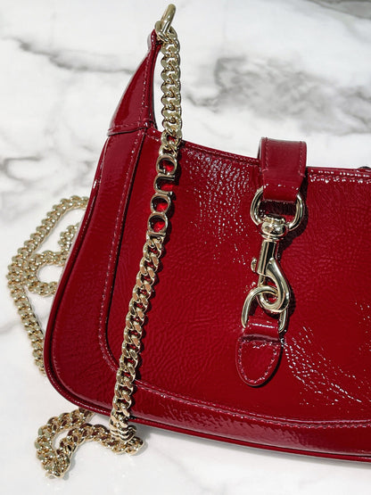 GUCCI JACKIE NOTTE MINI BAG, Red/Gold