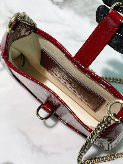 GUCCI JACKIE NOTTE MINI BAG, Red/Gold