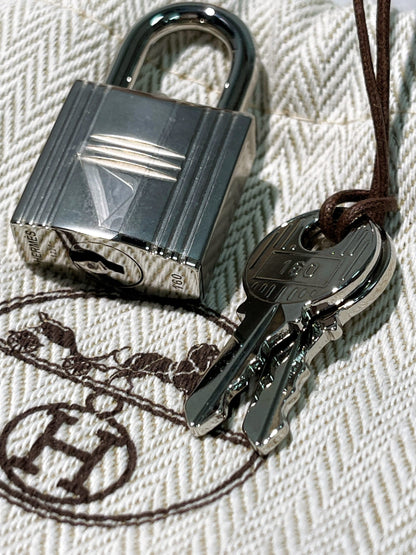 HERMES PICOTIN LOCK MICRO, Nata/Silver