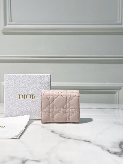 DIOR JOLIE HIBISCUS WALLET, Pink/Gold