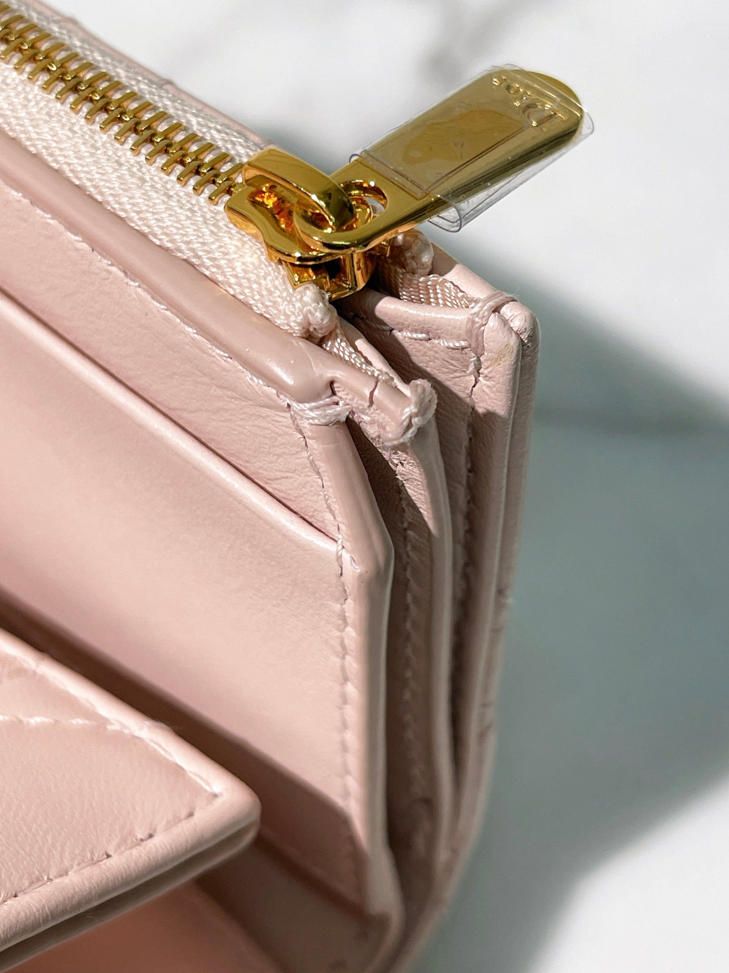 DIOR JOLIE HIBISCUS WALLET, Pink/Gold