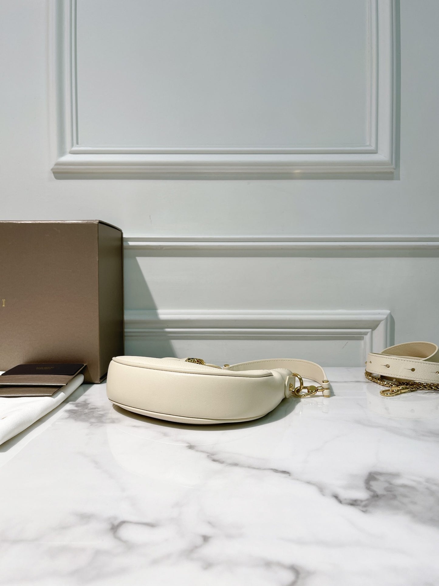 BVLGARI SERPENTI ELLIPSE CROSSBODY BAG, Ivory