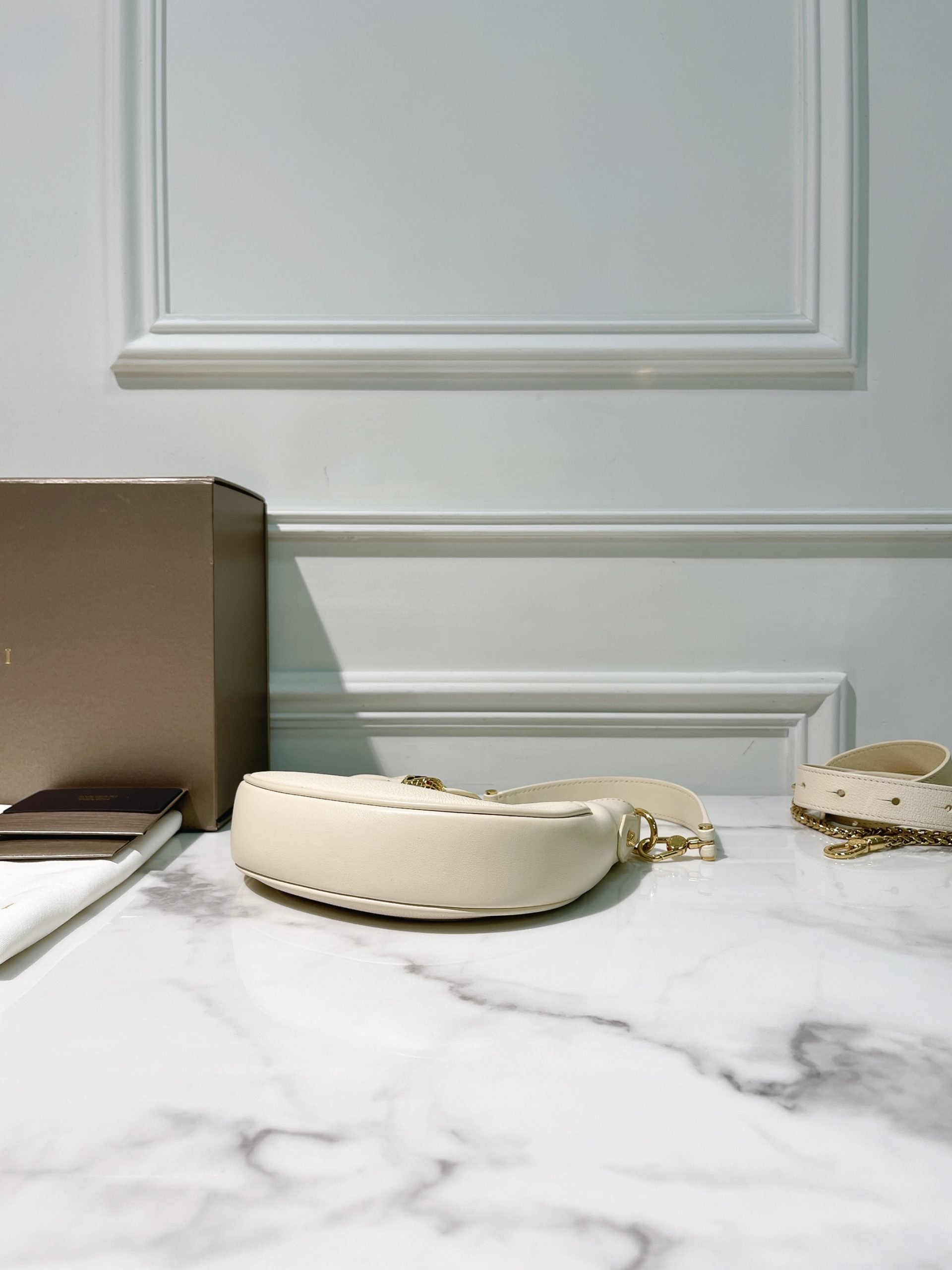 BVLGARI SERPENTI ELLIPSE CROSSBODY BAG, Ivory