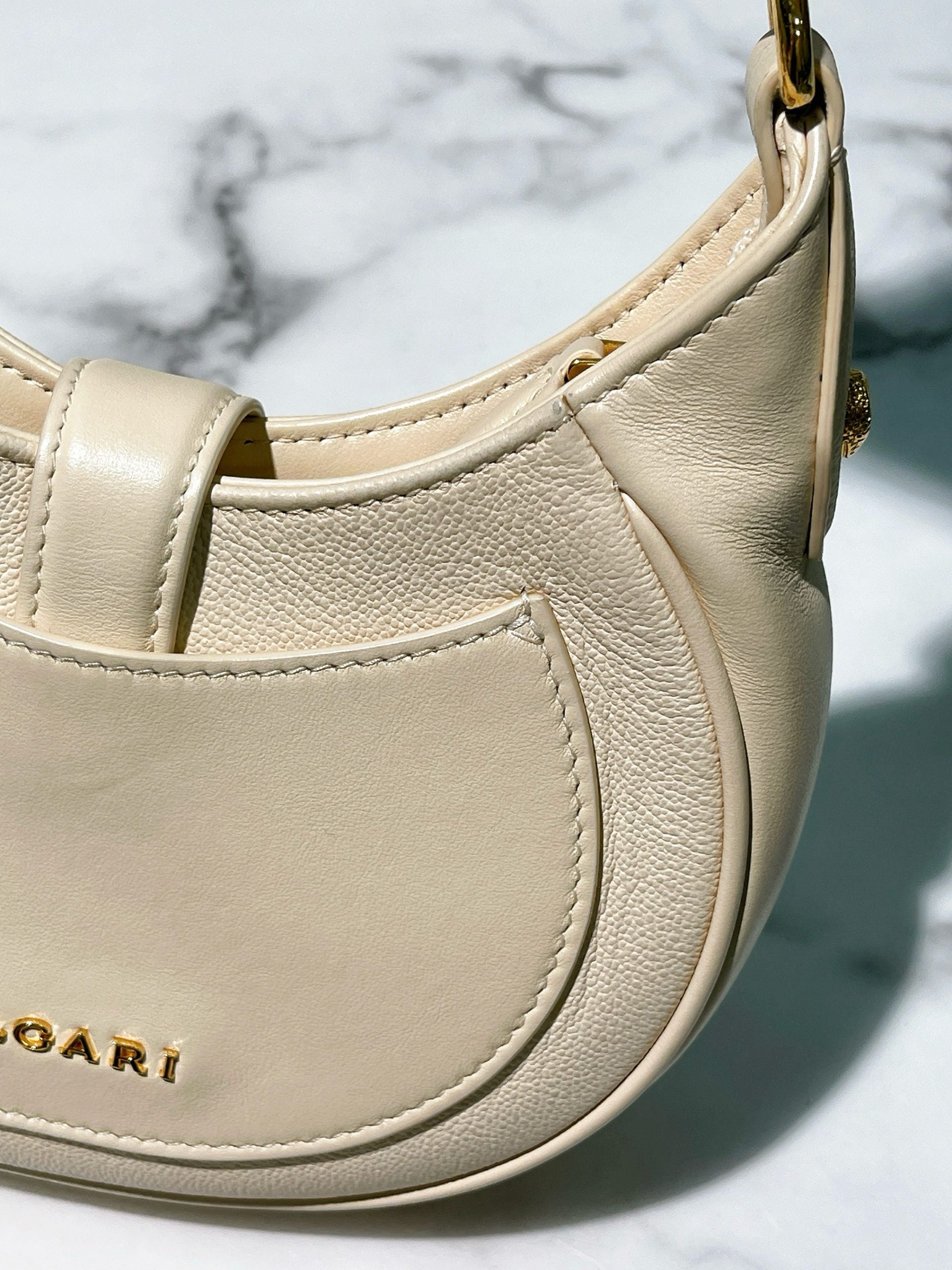 BVLGARI SERPENTI ELLIPSE CROSSBODY BAG, Ivory