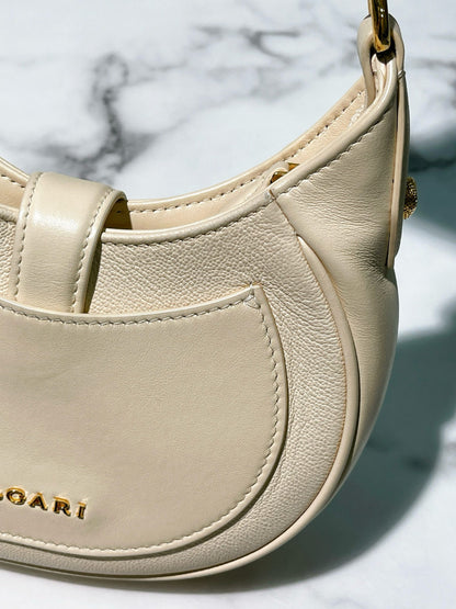 BVLGARI SERPENTI ELLIPSE CROSSBODY BAG, Ivory