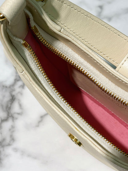 BVLGARI SERPENTI ELLIPSE CROSSBODY BAG, Ivory