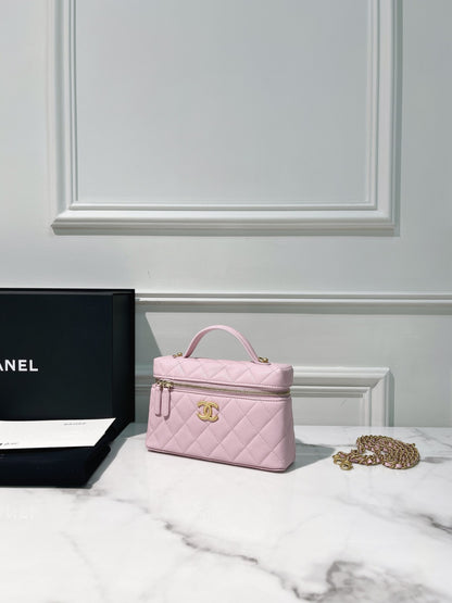 CHANEL 25P VANITY CASE, Pink/Gold