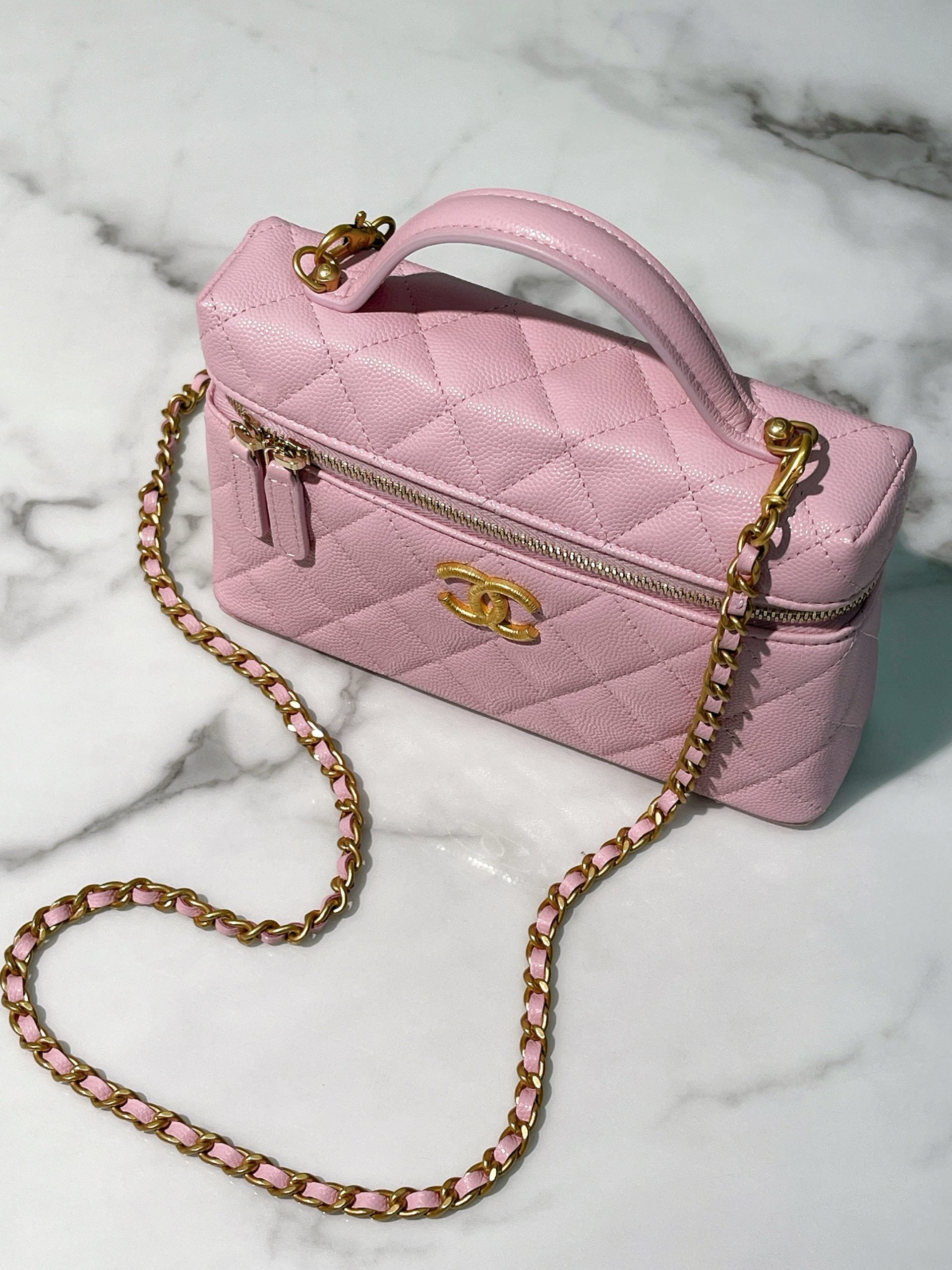 CHANEL 25P VANITY CASE, Pink/Gold