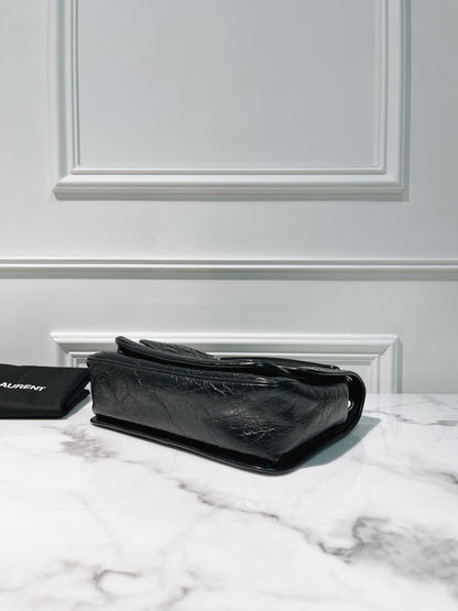 YSL NIKI MEDIUM, Black/Silver