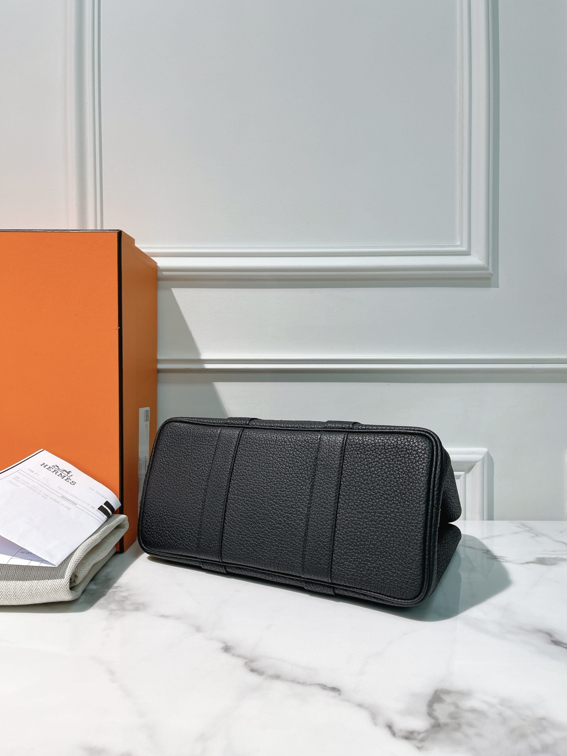 HERMES GARDEN PARTY 30, Noir/Silver