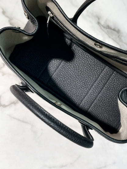 HERMES GARDEN PARTY 30, Noir/Silver