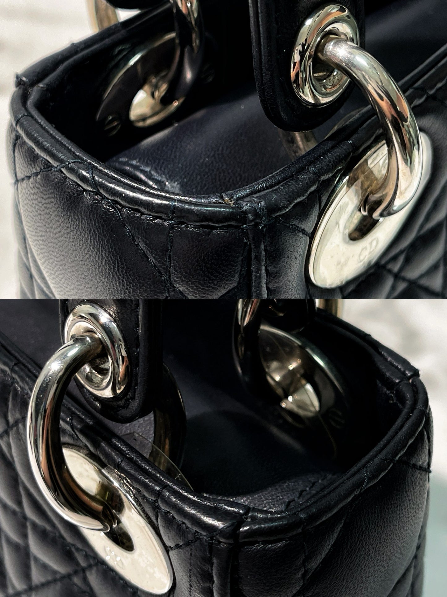 DIOR MINI LADY DIOR, Midnight Blue/Silver