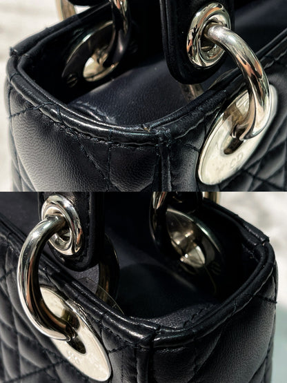 DIOR MINI LADY DIOR, Midnight Blue/Silver