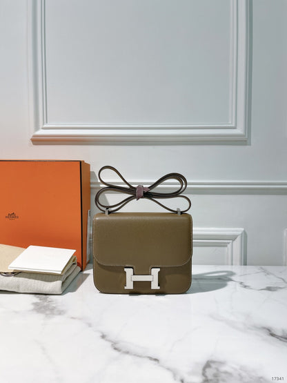 HERMES CONSTANCE MINI, Etoupe/Silver