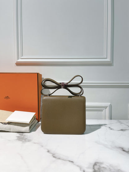 HERMES CONSTANCE MINI, Etoupe/Silver