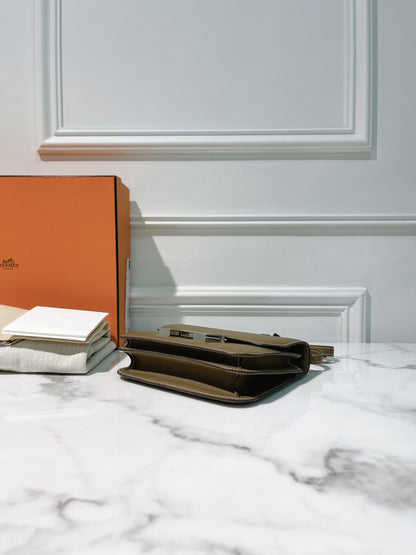 HERMES CONSTANCE MINI, Etoupe/Silver