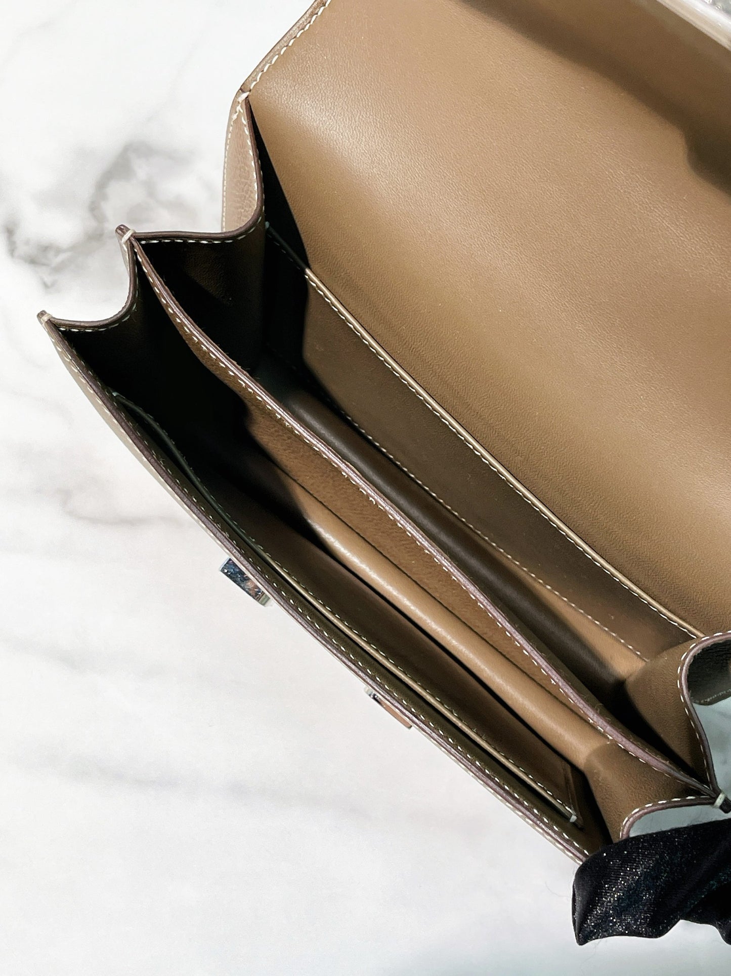 HERMES CONSTANCE MINI, Etoupe/Silver