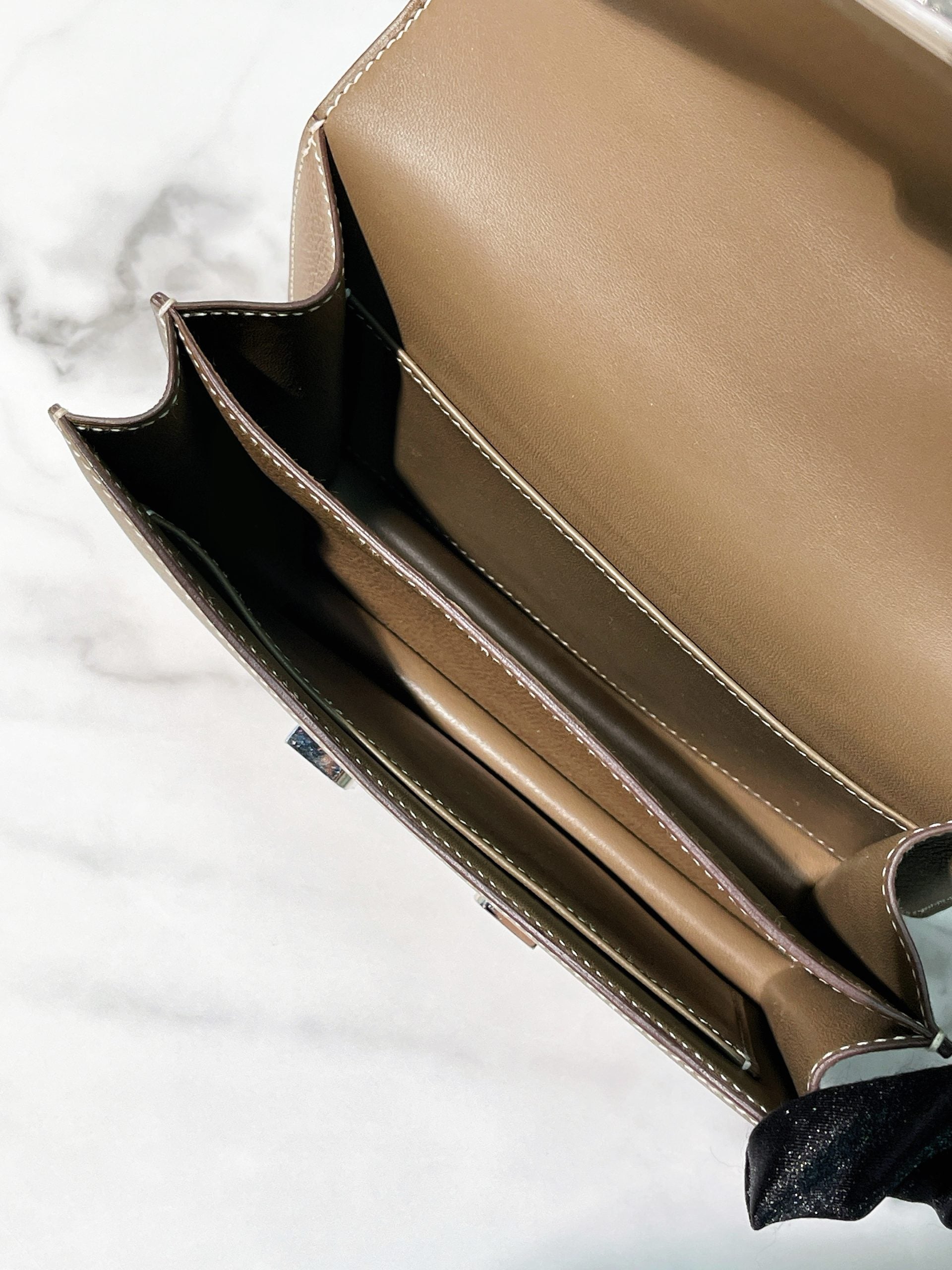 HERMES CONSTANCE MINI, Etoupe/Silver