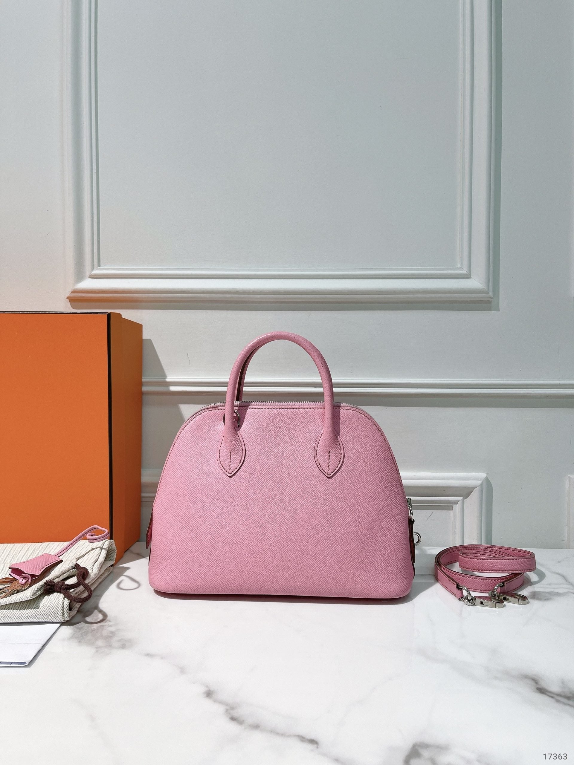 HERMES BOLIDE 1923 – 25 BAG, Pink/Silver