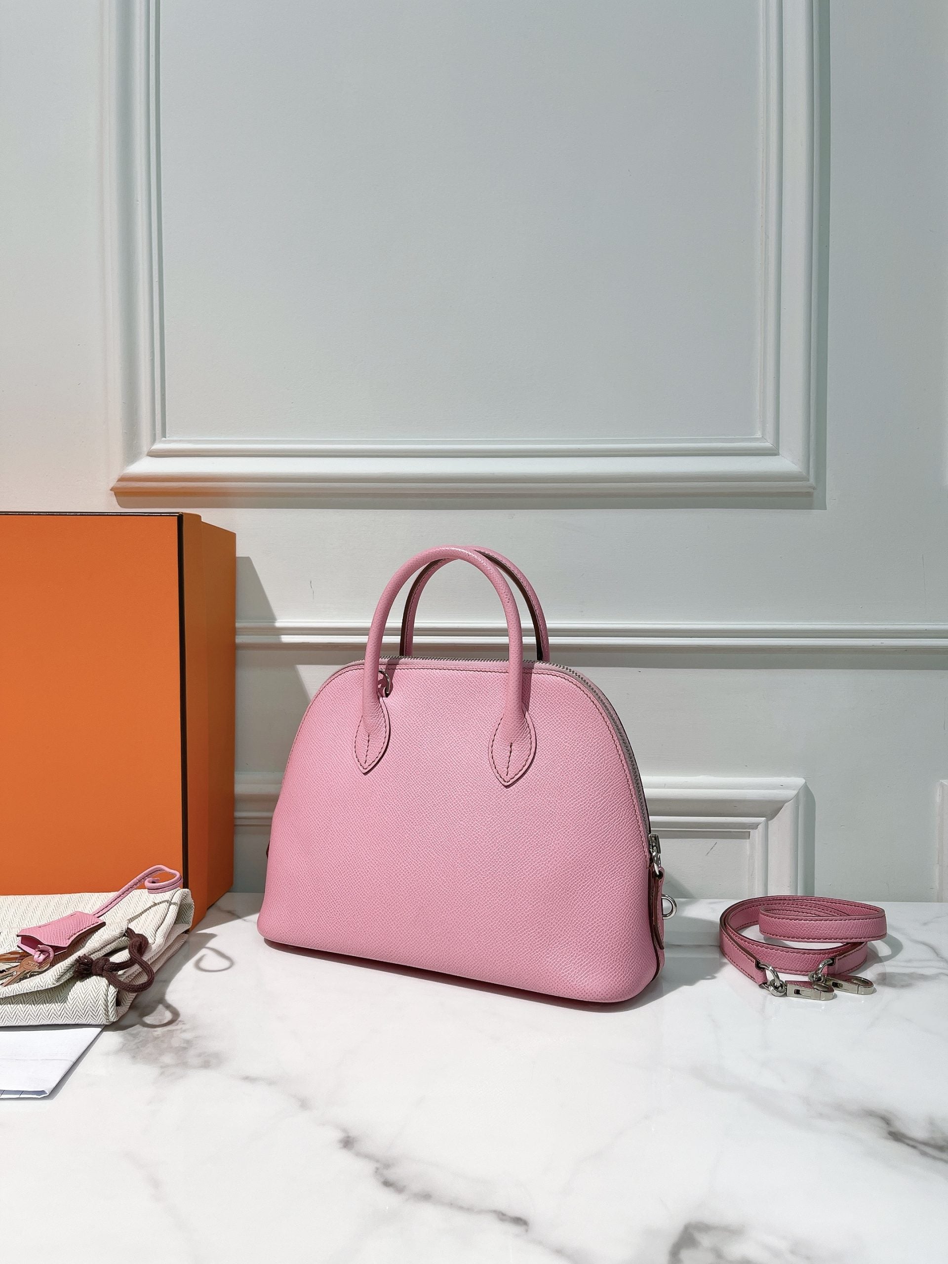 HERMES BOLIDE 1923 – 25 BAG, Pink/Silver