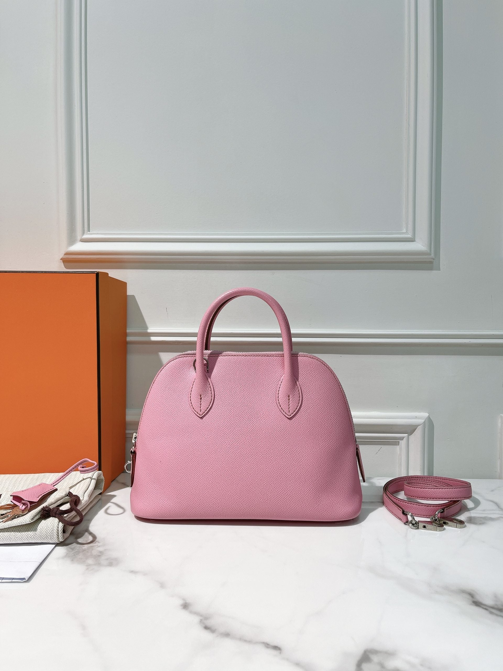 HERMES BOLIDE 1923 – 25 BAG, Pink/Silver