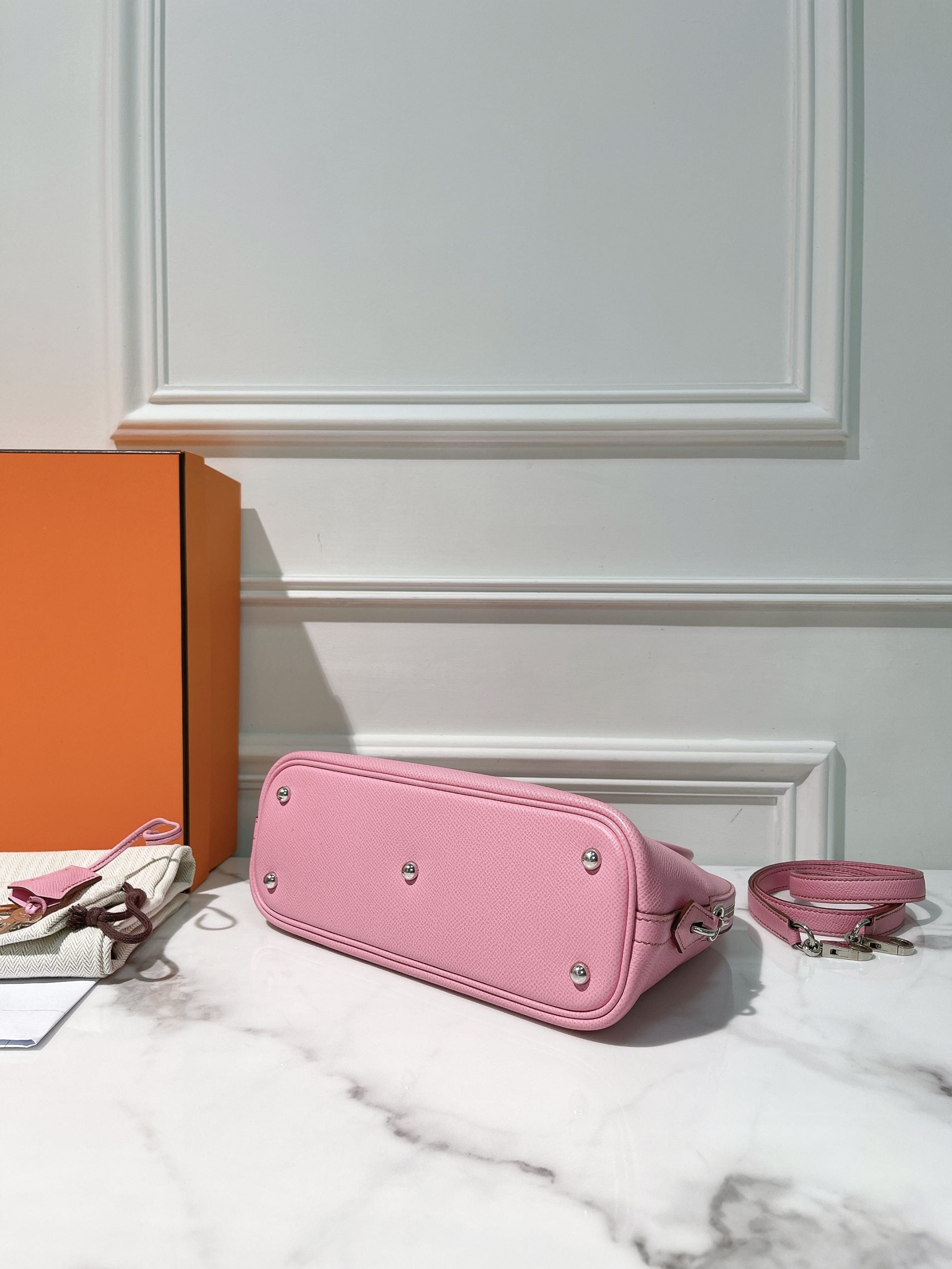 HERMES BOLIDE 1923 – 25 BAG, Pink/Silver