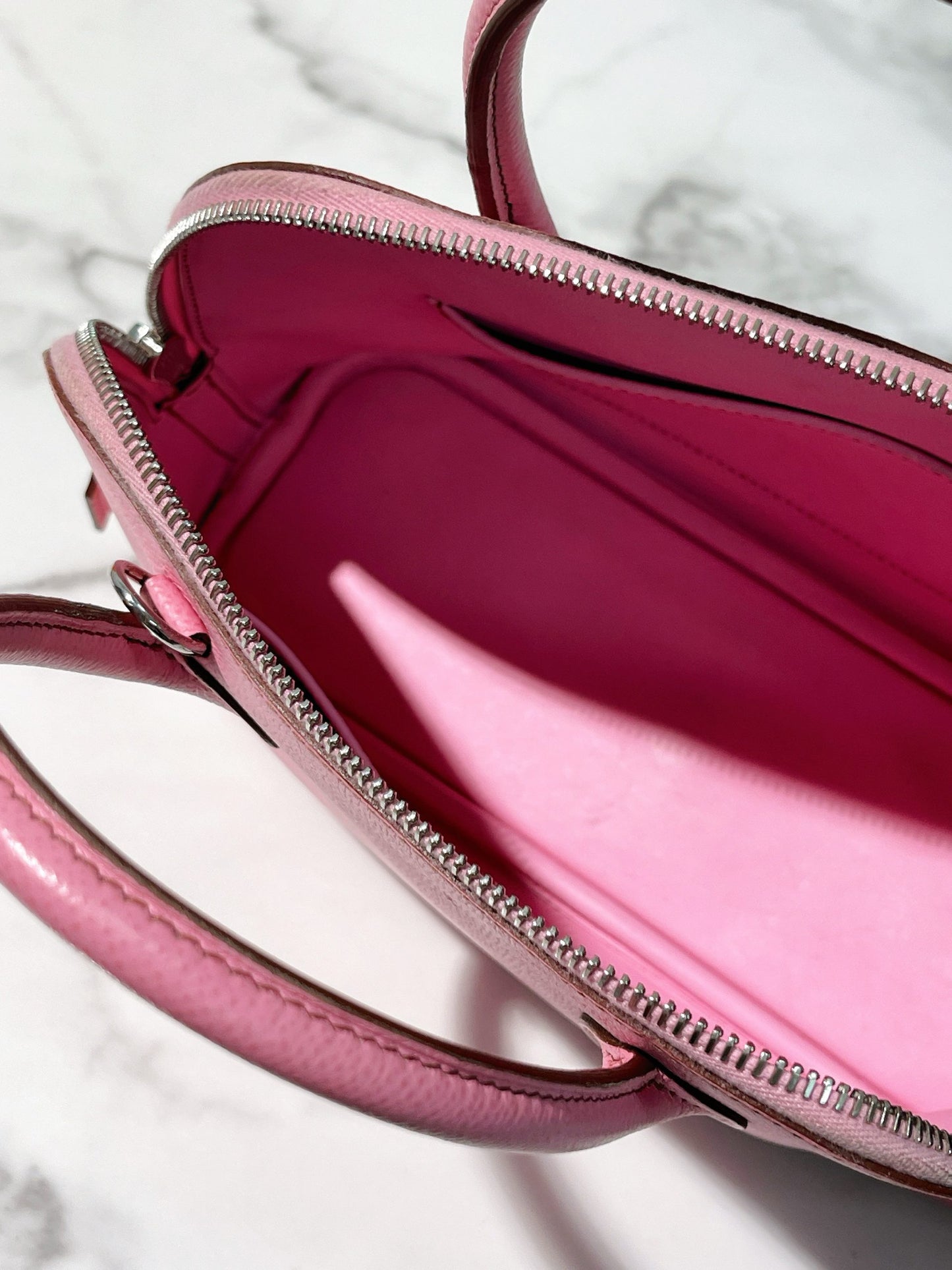 HERMES BOLIDE 1923 – 25 BAG, Pink/Silver
