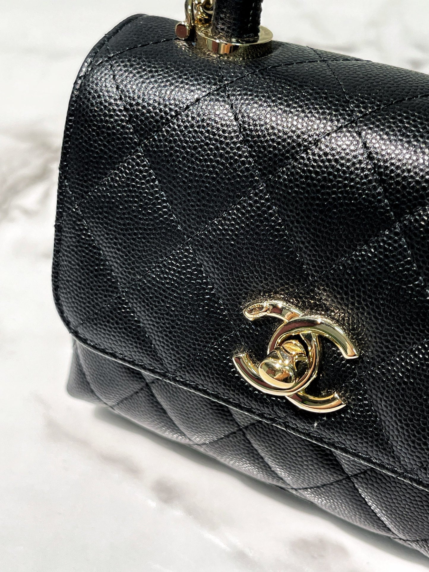 CHANEL MINI COCO HANDLE, Black/Gold