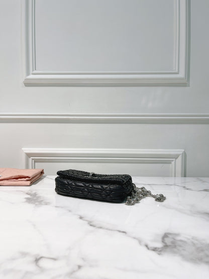 MIUMIU MATELASSE MINI BAG, Black/Silver