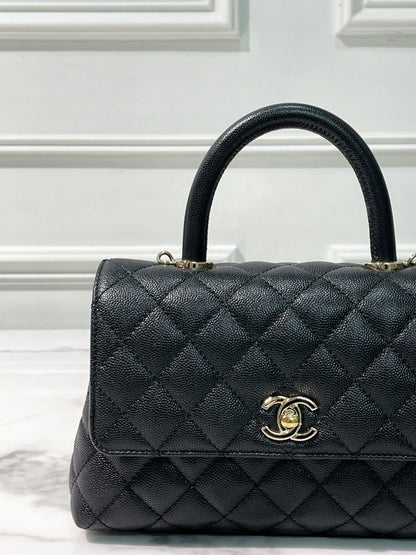 CHANEL SMALL COCO HANDLE, Black/Gold