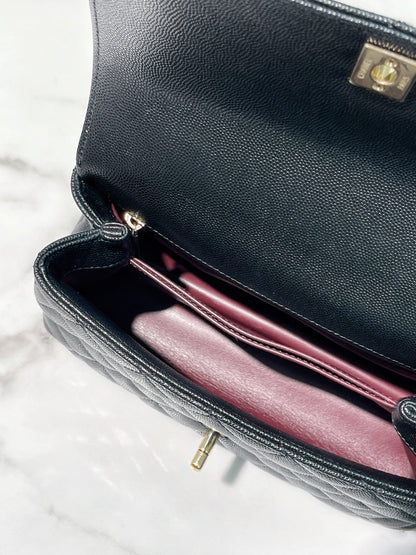 CHANEL SMALL COCO HANDLE, Black/Gold
