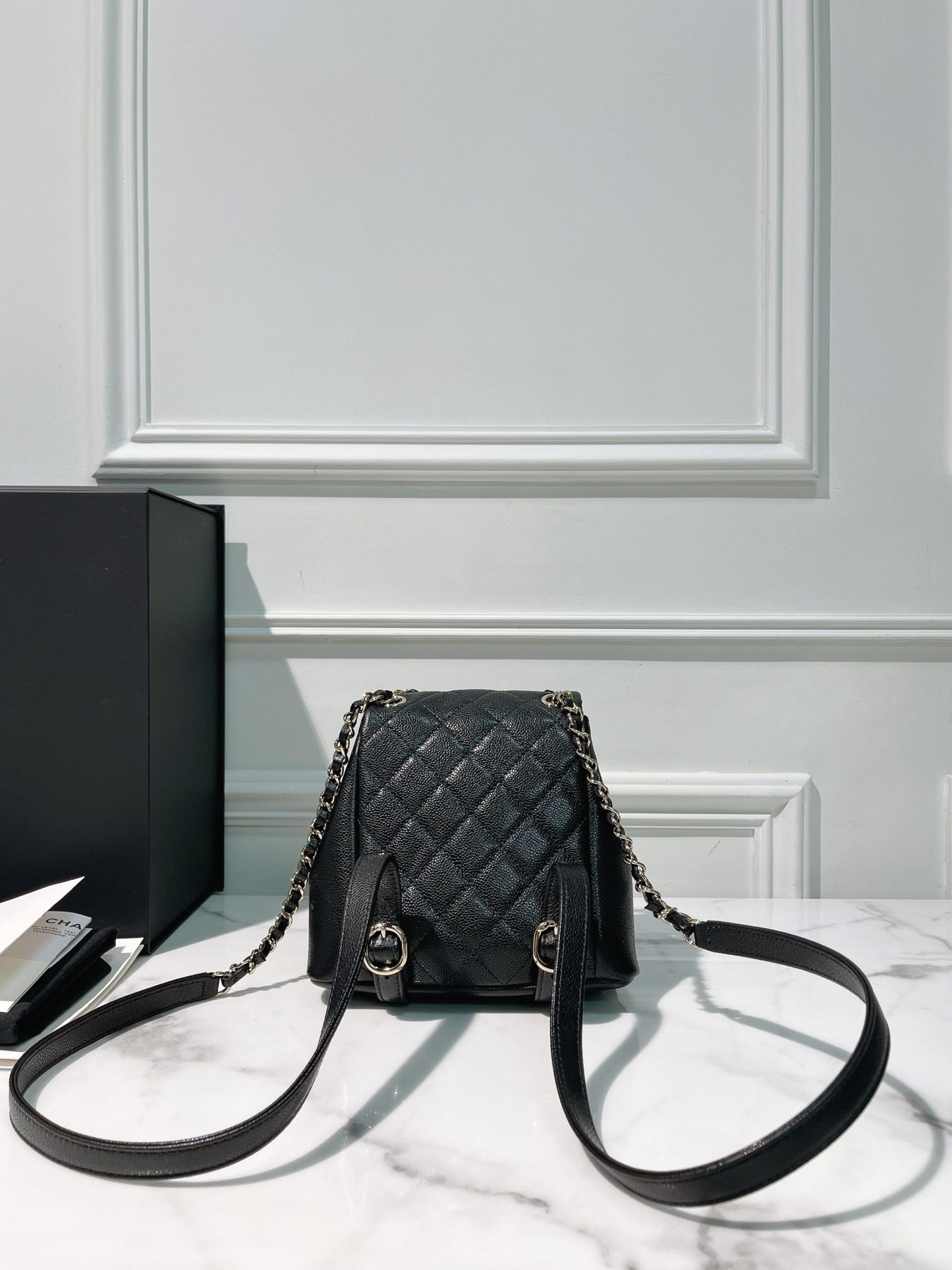 CHANEL SMALL DUMA BACKPACK, Black/Gold