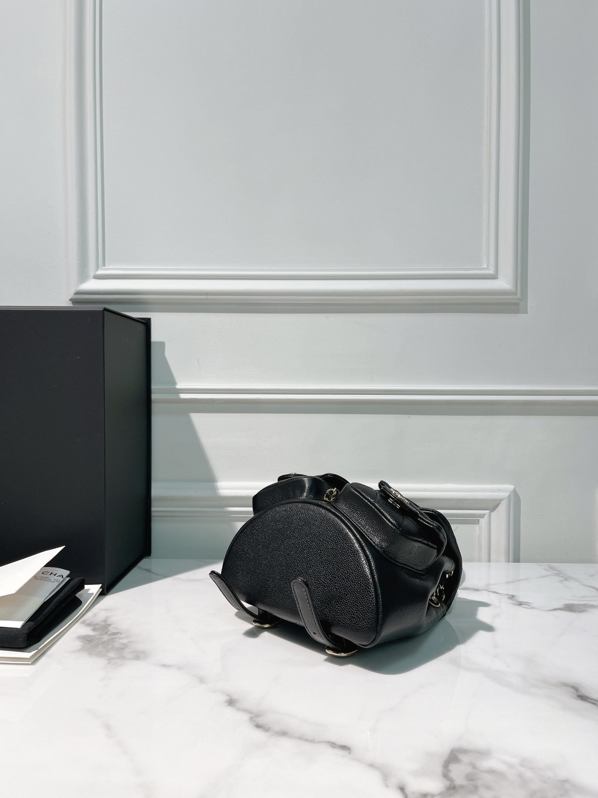 CHANEL SMALL DUMA BACKPACK, Black/Gold