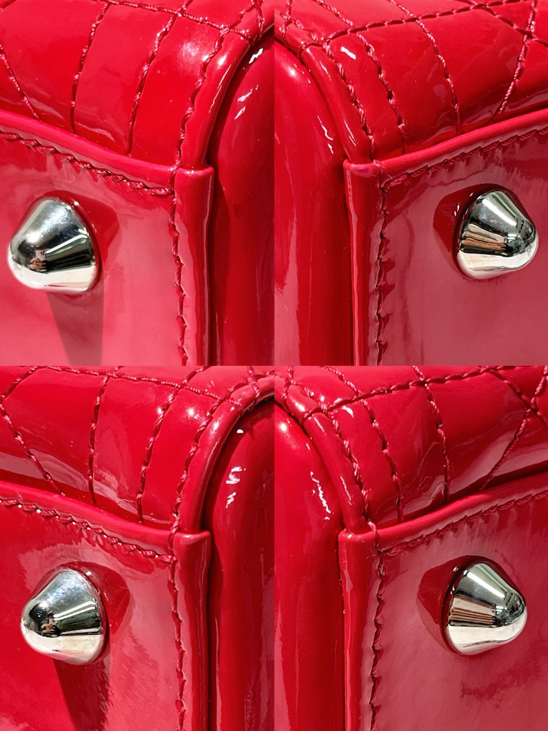 DIOR LARGE LADY DIOR, Red/Silver