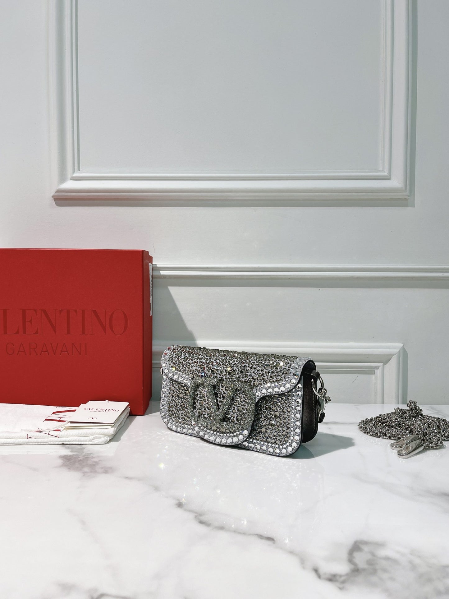 VALENTINO LOCO SMALL, Silver/Silver