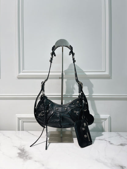 BALENCIAGA LE CAGOLE XS, Black/Silver