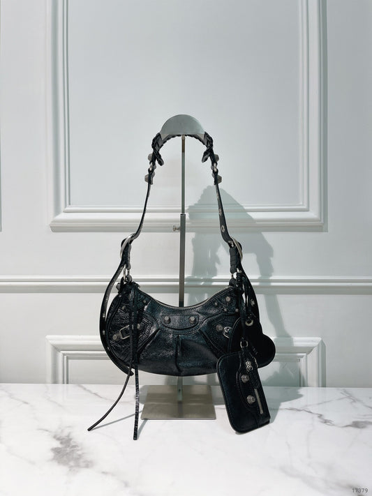 BALENCIAGA LE CAGOLE XS, Black/Silver