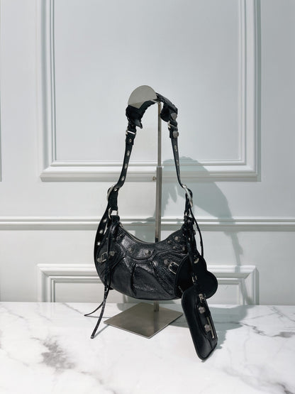 BALENCIAGA LE CAGOLE XS, Black/Silver