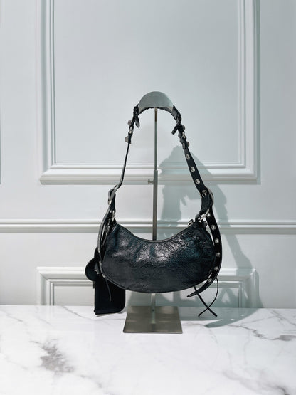 BALENCIAGA LE CAGOLE XS, Black/Silver