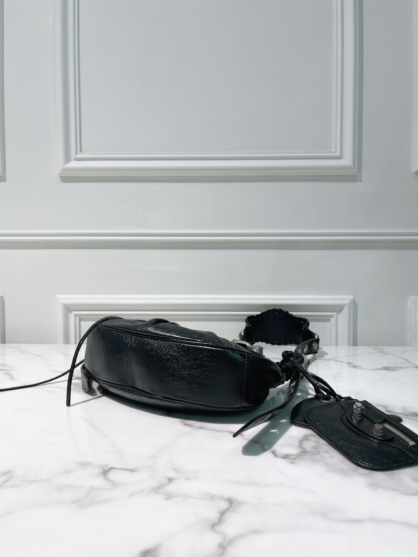 BALENCIAGA LE CAGOLE XS, Black/Silver