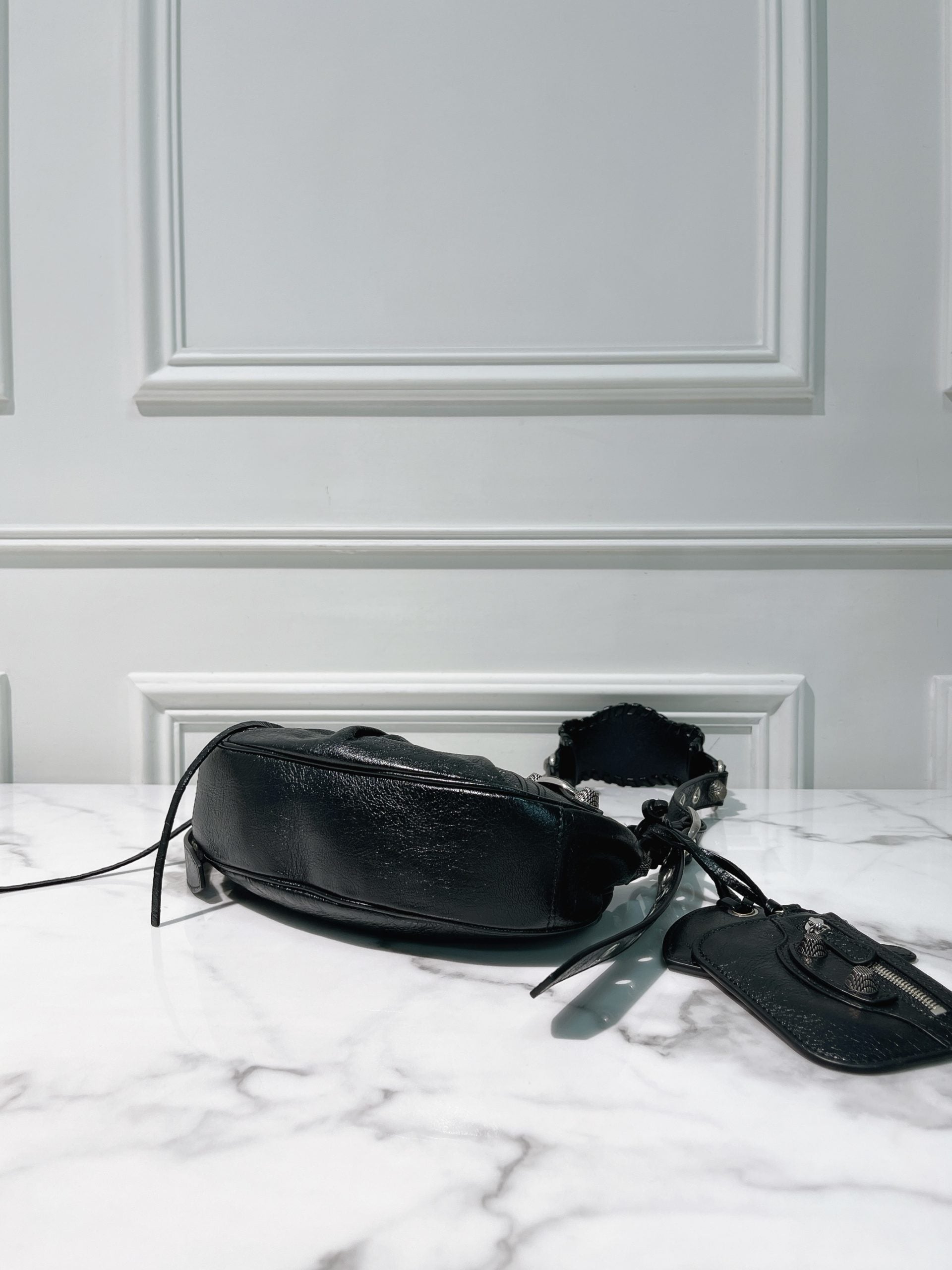 BALENCIAGA LE CAGOLE XS, Black/Silver