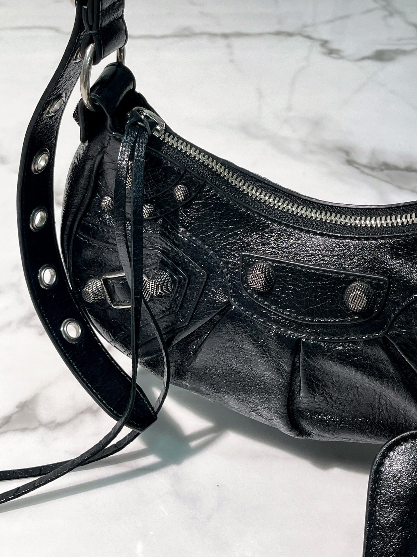 BALENCIAGA LE CAGOLE XS, Black/Silver