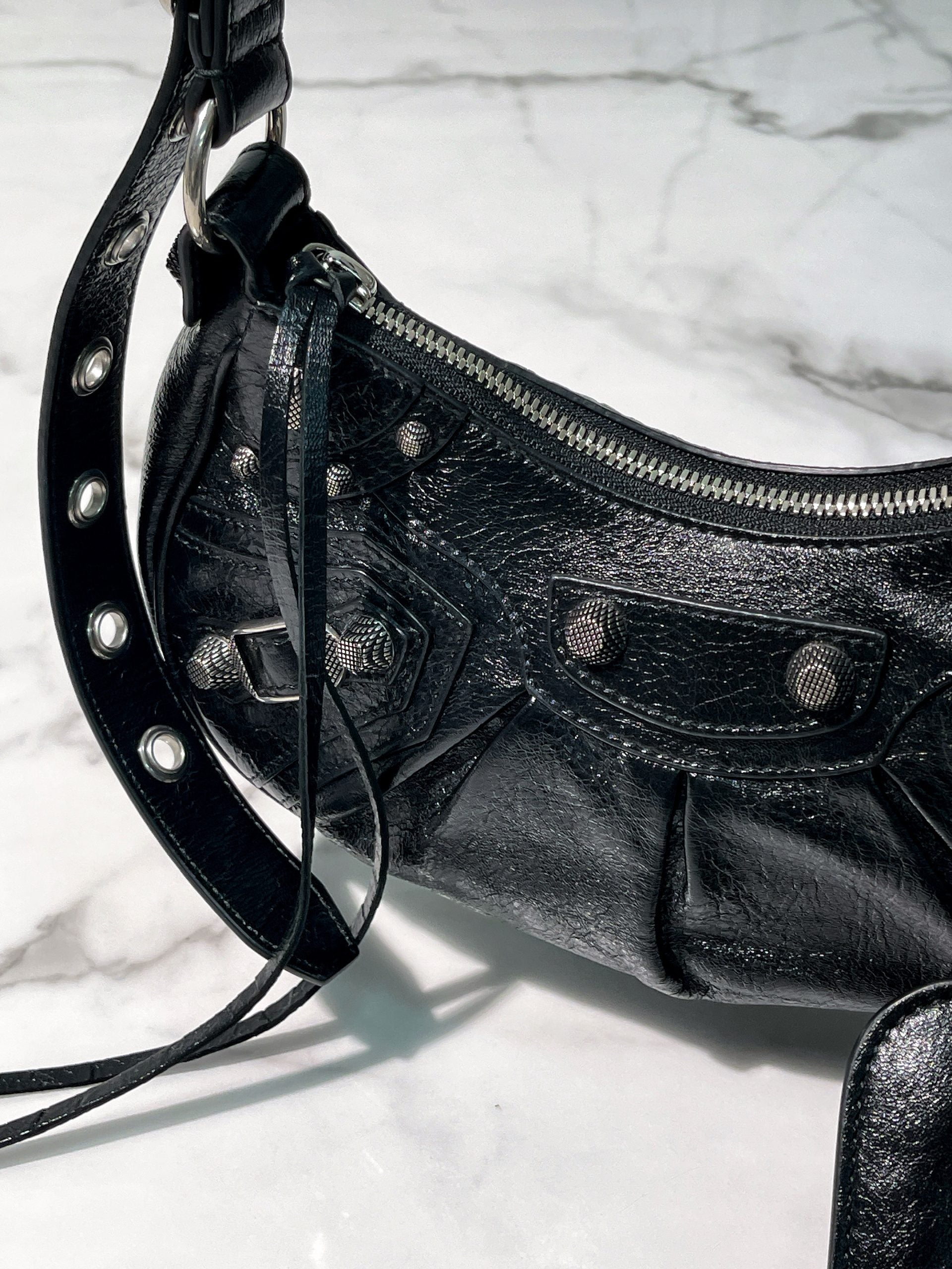 BALENCIAGA LE CAGOLE XS, Black/Silver