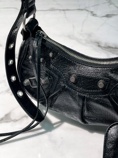 BALENCIAGA LE CAGOLE XS, Black/Silver