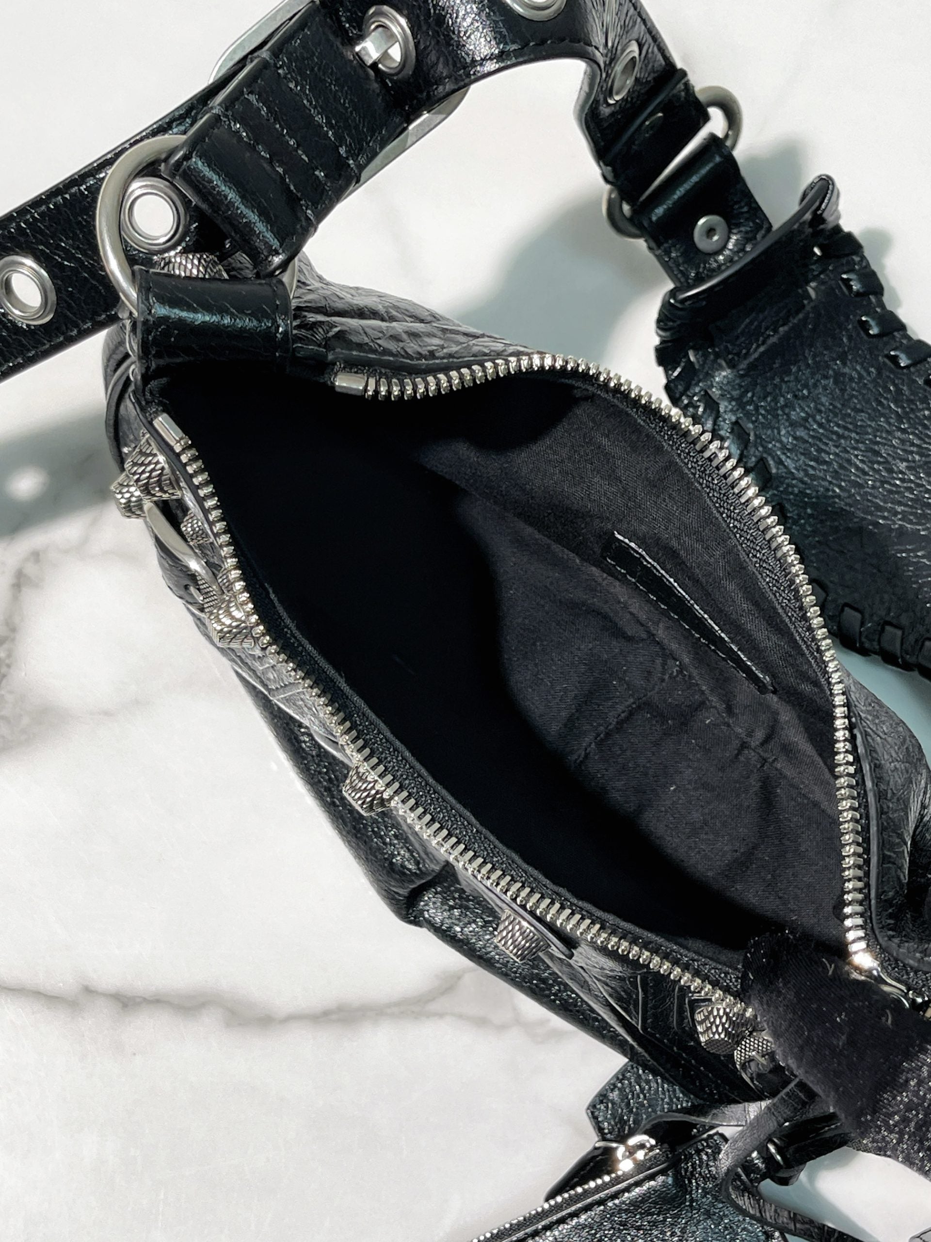 BALENCIAGA LE CAGOLE XS, Black/Silver