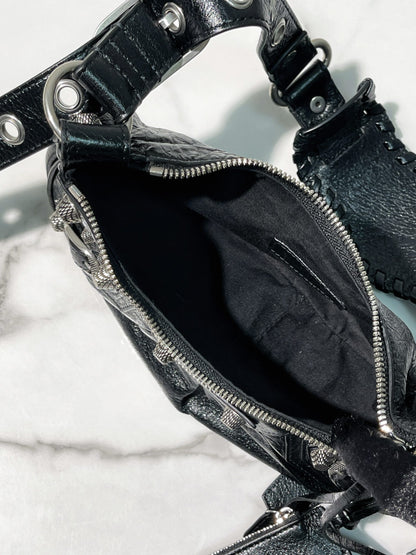 BALENCIAGA LE CAGOLE XS, Black/Silver